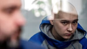 21-årig Vadima Sjisjimarina, der er den første russiske soldat, der skal på anklagebænken for krigsforbrydelser under krigen i Ukraine, risikerer en livstidsstraf. (Arkivfoto). Foto: Stringer/Reuters
