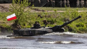 Polen har bedt Tyskland om lov til at sende Leopard 2-kampvogne til Ukraine. (Arkivfoto). Foto: Wojtek Radwanski/Ritzau Scanpix