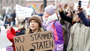 Klimaforkæmperen Greta Thunberg sluttersig lørdag til en demonstration i Tyskland mod nedrivningen af minebyen Lützerath. (Arkivfoto). Foto: Tt News Agency/Reuters