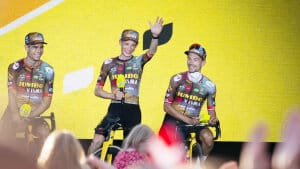 Jonas Vingegaard var rørt, da han blev præsenteret for et ellevildt publikum i Tivoli før Tour de France. (Arkivfoto). Foto: Liselotte Sabroe/Ritzau Scanpix